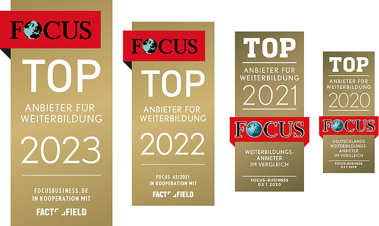 FOCUS-Siegel: Top Anbieter für Weiterbildung FOCUS-Siegel: Top Anbieter für Weiterbildung