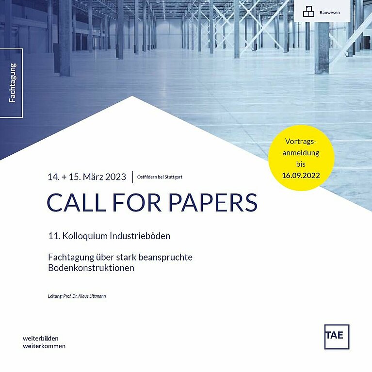 Call for Papers: Kolloquium Industrieböden