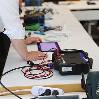 Fachtagung Elektrosicherheit Aufbau Experiment